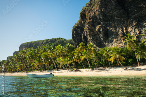 Photos Tropical beach Playa Fronton in Dominican Republic.