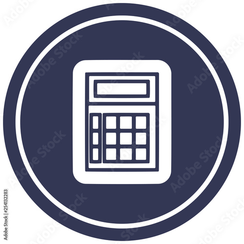 math calculator circular icon