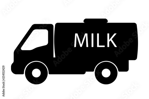 Silhouette of a truck on a white background.