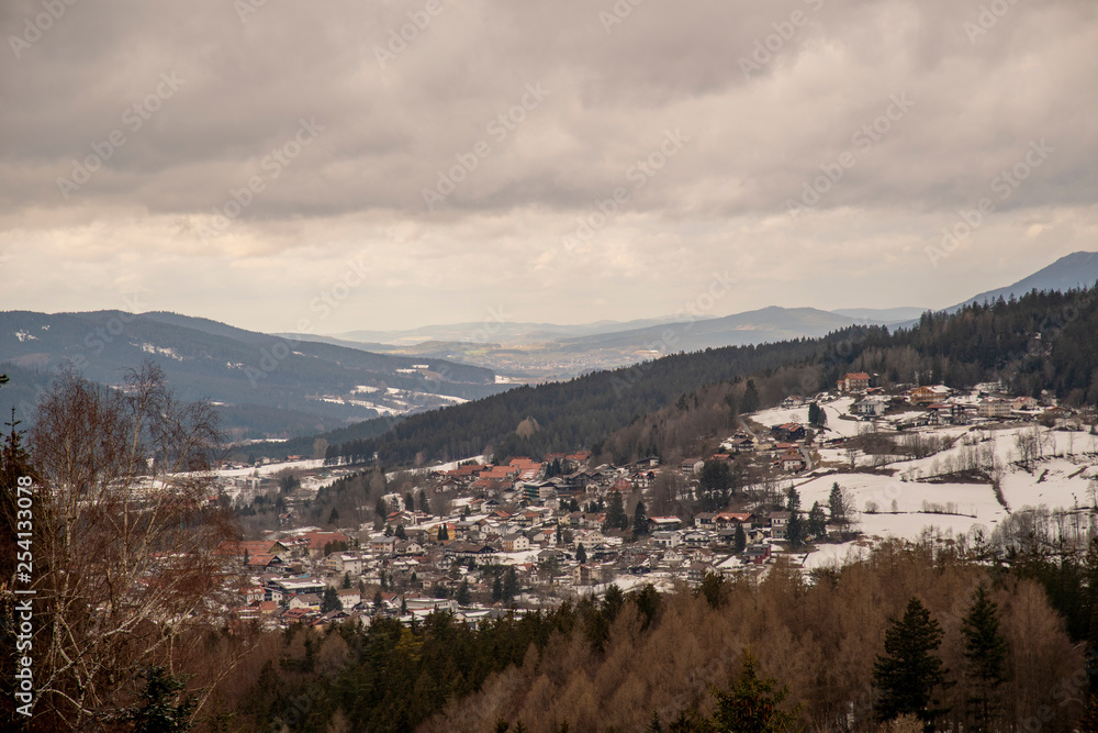 beautiful view from Silberberg over Bodenmais