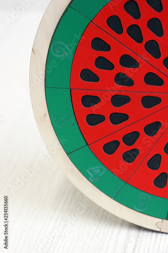 Slice of watermelon on a plate