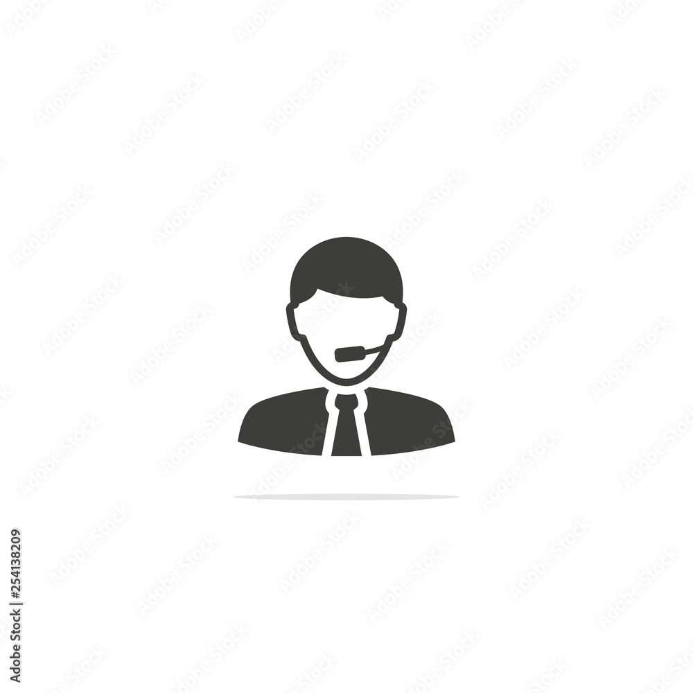 Monochrome vector illustration user icon isolated on white background.