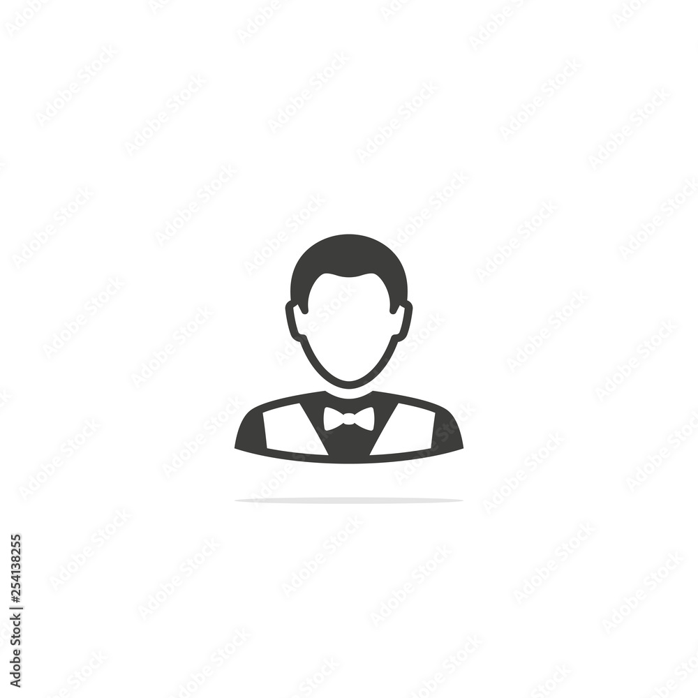 Monochrome vector illustration user icon isolated on white background. Monochrome vector illustration user icon isolated on white background.