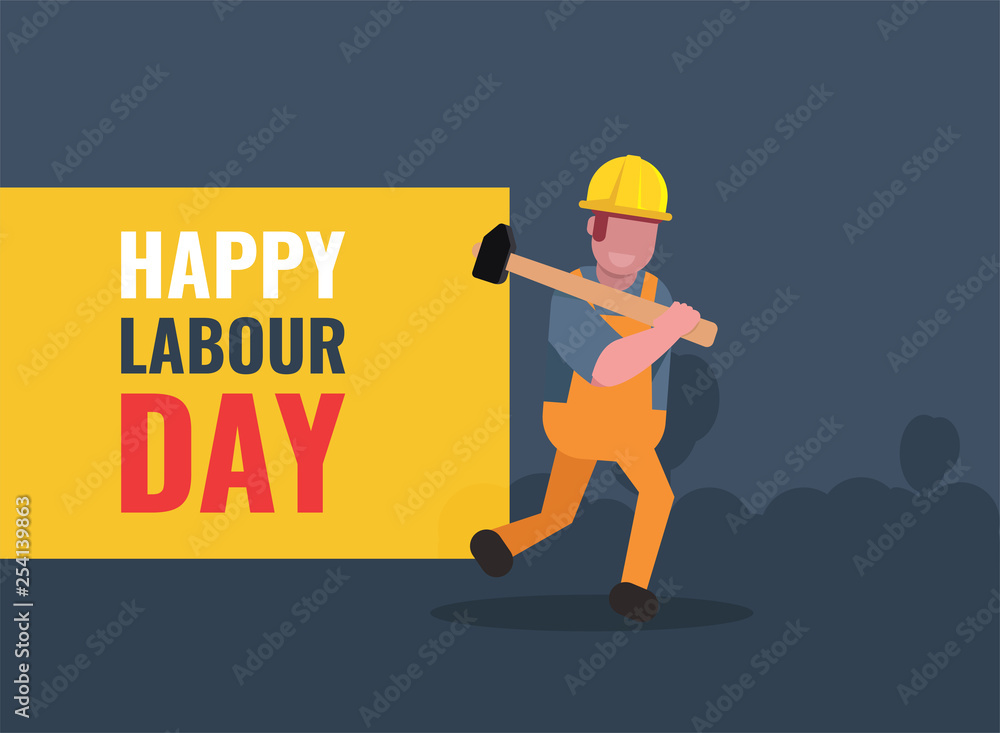 International Labour Day Flat Vector Background