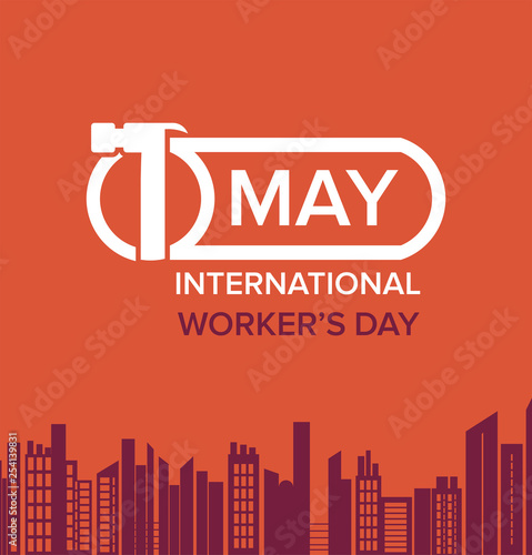 Vector illustration of International Labor Day background 