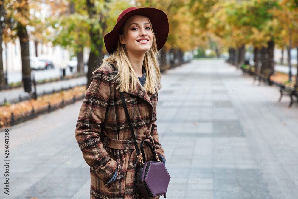 Fototapeta premium Beautiful young stylish blonde woman