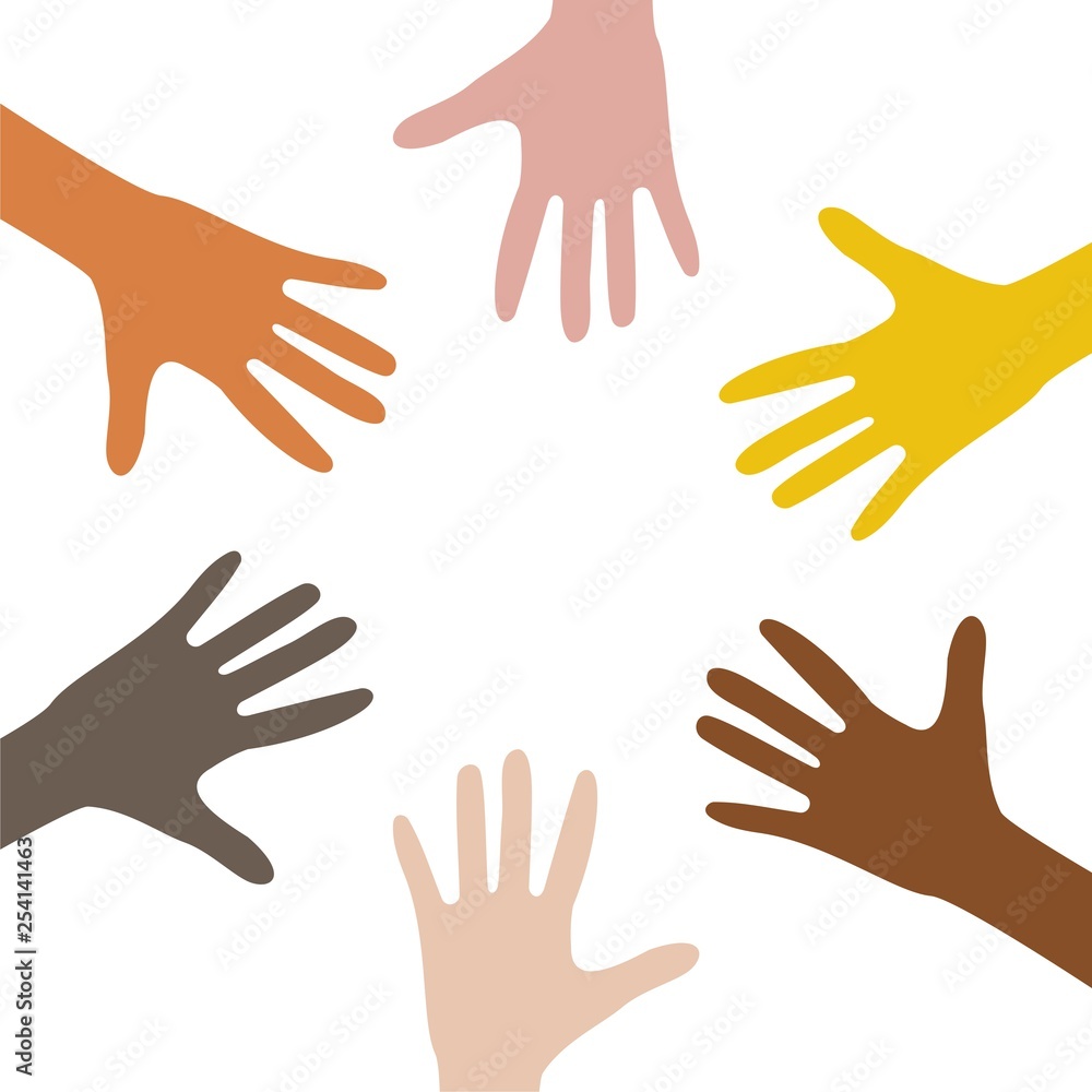 Hands symbolizing a team or teamwork