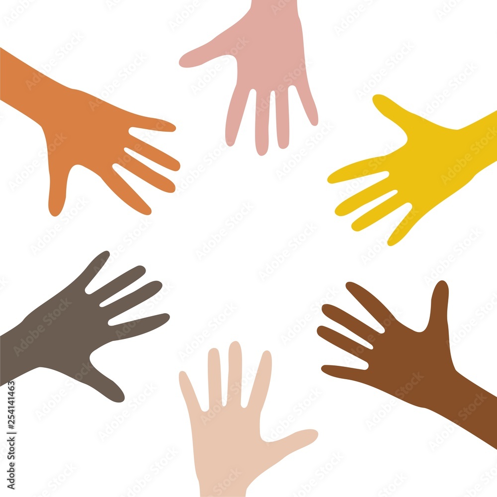 Hands symbolizing a team or teamwork Hands symbolizing a team or teamwork