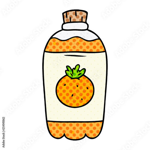 cartoon doodle of orange pop