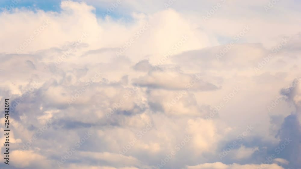 White clouds fast flying blue sky closeup time lapse background White clouds fast flying blue sky closeup time lapse background