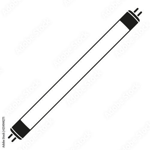 Black and white tube light bulb