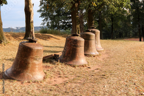 Church bells laid in the landscape