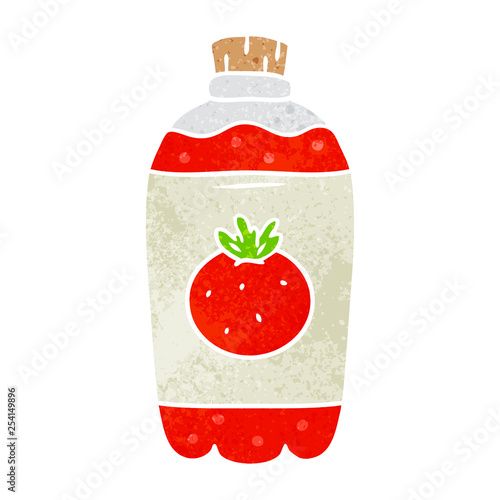 retro cartoon doodle of orange pop