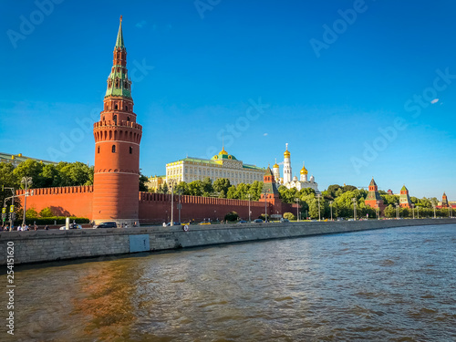 Spring cityscape of Moscow Kremlin