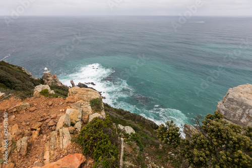 The new lighthouse of Cape Point in Cape of Good Hope Nature Reserve in Cape Peninsula, Western Cape, South Africa.