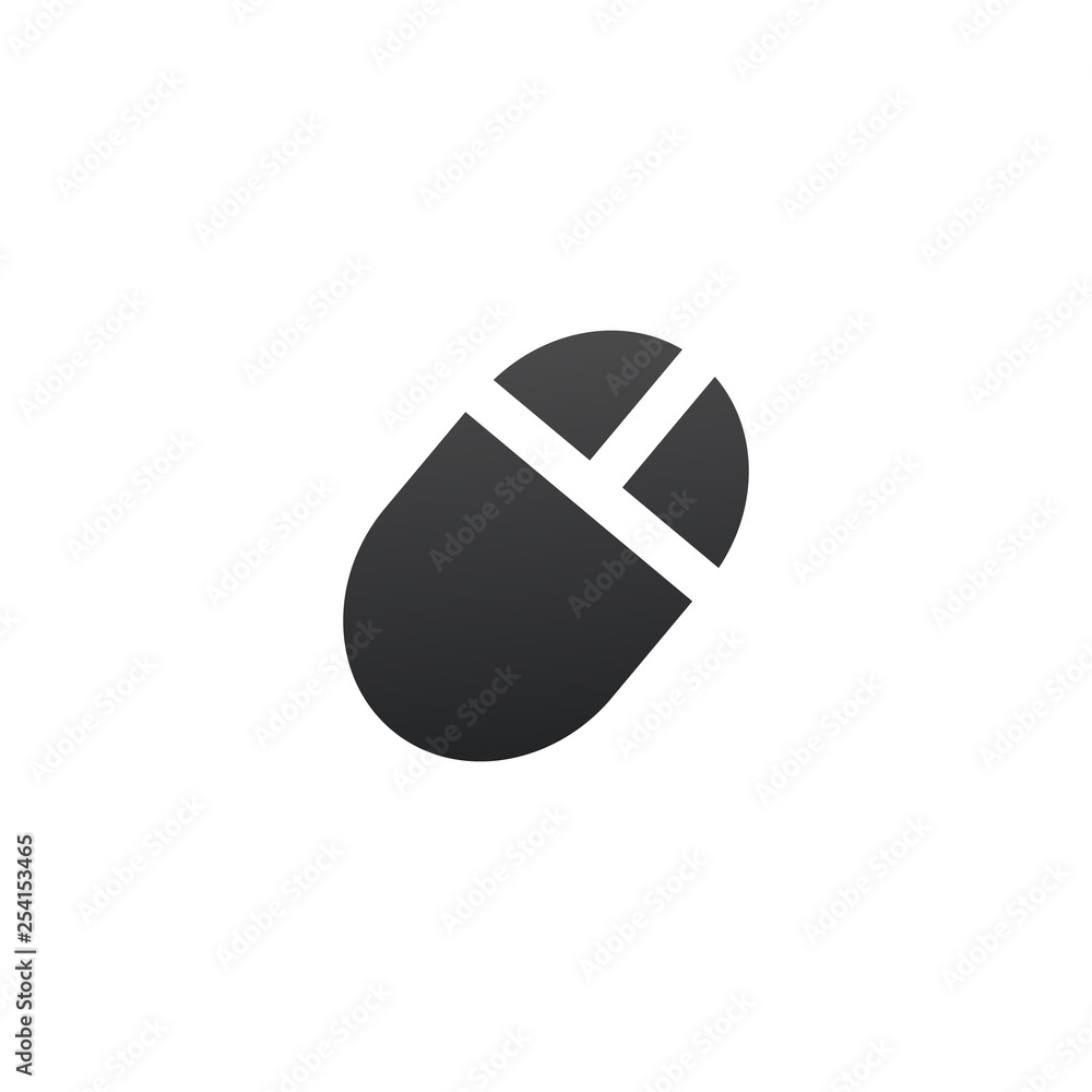 computer mouse icon on round internet button. Vector illustration isolated on white background. computer mouse icon on round internet button. Vector illustration isolated on white background.