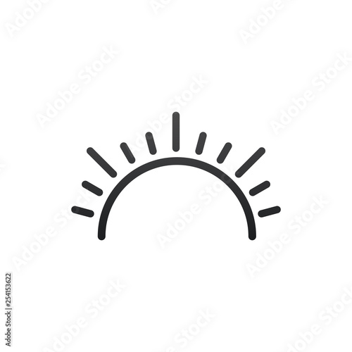Sunrise vector icon. Sun, r...