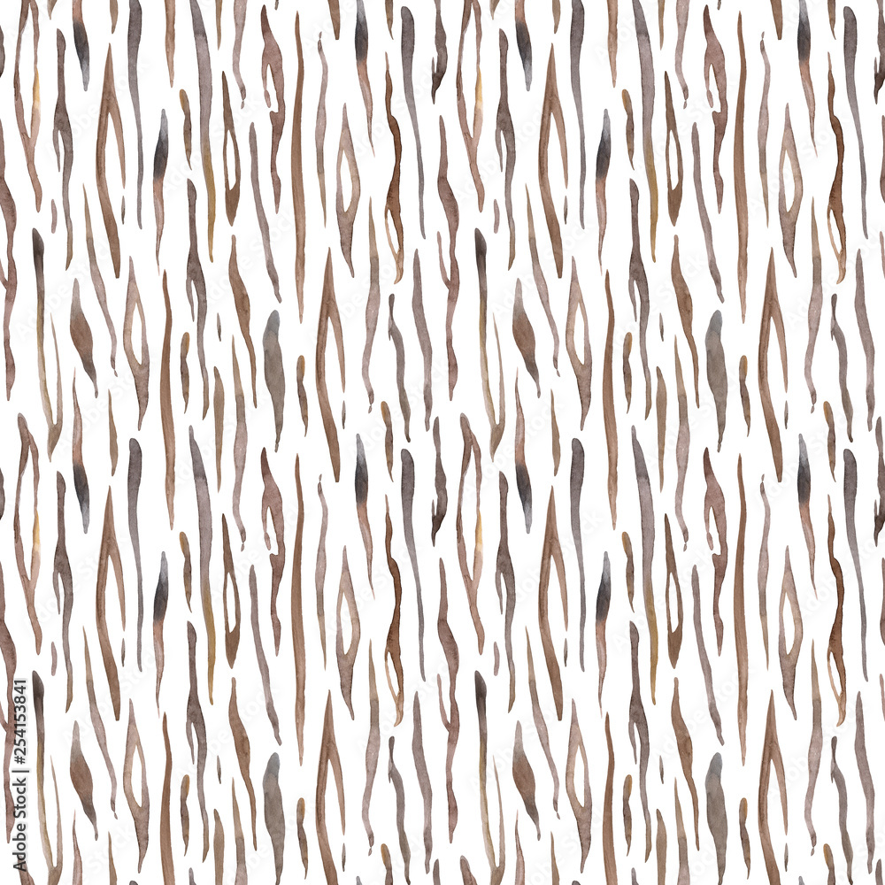 Tiger abstract seamless pattern. Hand painted in watercolor. Tiger abstract seamless pattern. Hand painted in watercolor.