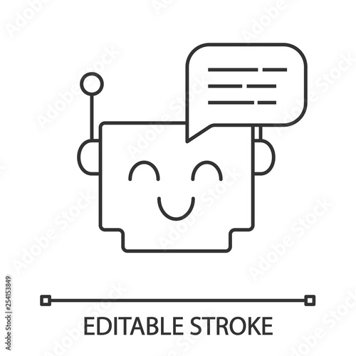 Chatbot message linear icon