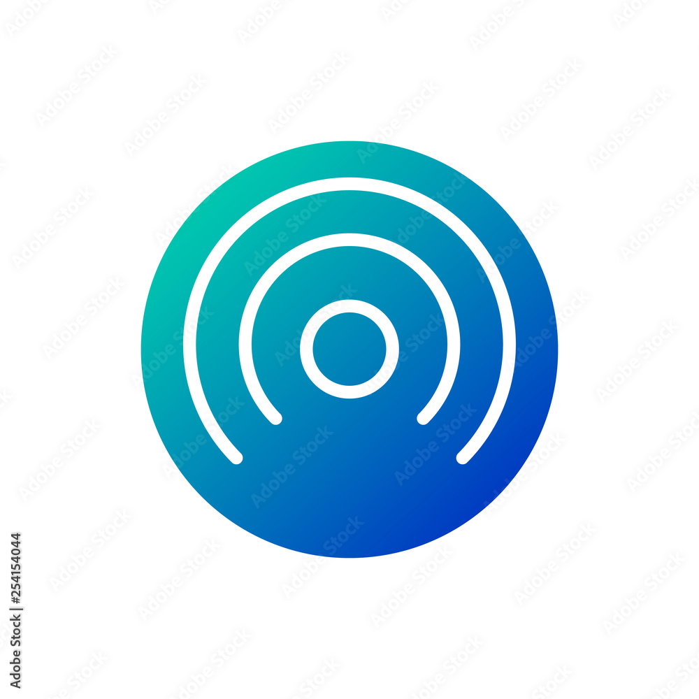 Network logo circle design, wireless logo in circle. radio sound cell waves icon. Vector illustration isolated on white background. Network logo circle design, wireless logo in circle. radio sound cell waves icon. Vector illustration isolated on white background.
