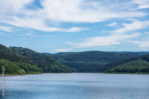 Zillierbach Dam lake in Harz, Germany