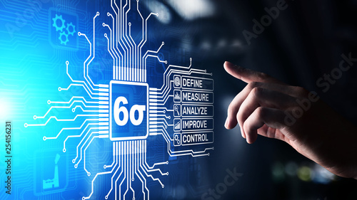 Tableau sur toile Six sigma DMAIC Industrial innovation technology quality control business concept