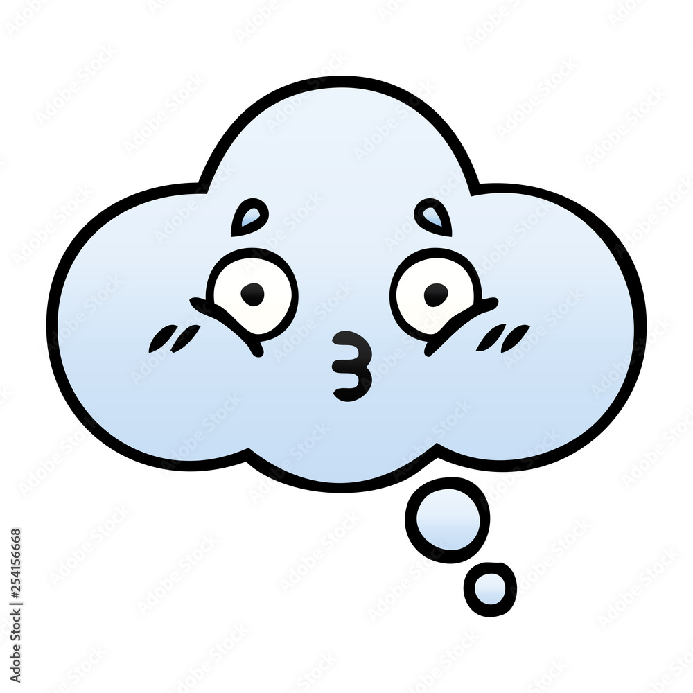 gradient shaded cartoon thought bubble gradient shaded cartoon thought bubble