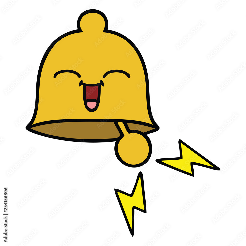 cute cartoon ringing bell cute cartoon ringing bell