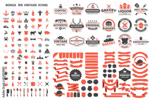 Vintage Retro Vector Logo for banner, poster, flyer