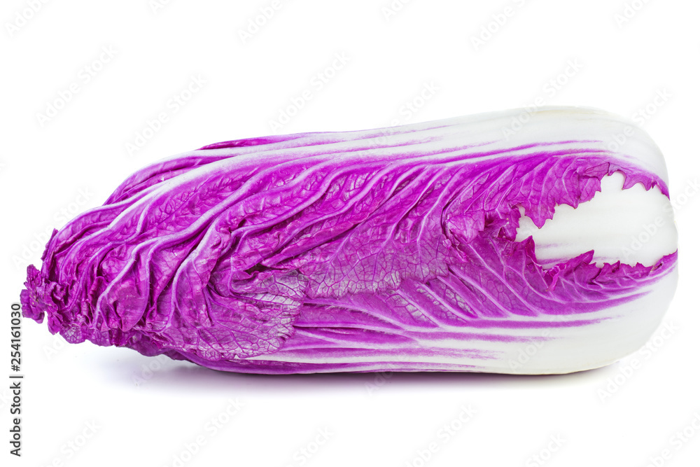 Purple chinese cabbage isolated on white background Purple chinese cabbage isolated on white background