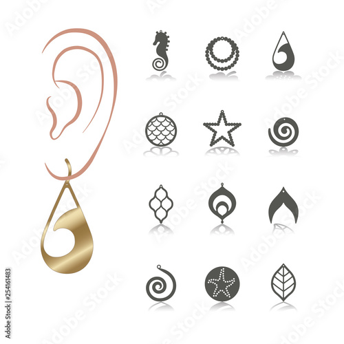 set of earrings