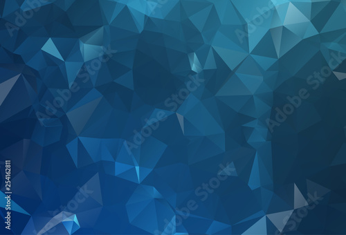 Dark BLUE vector abstract polygonal pattern. Creative geometric illustration in Origami style with gradient. Brand-new design for your business.