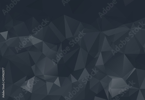 Abstract black polygon surface pattern background texture background vector illustration.