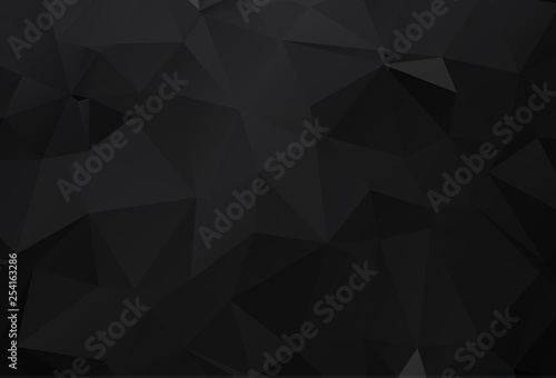 Black carbon abstract mosaic polygonal background