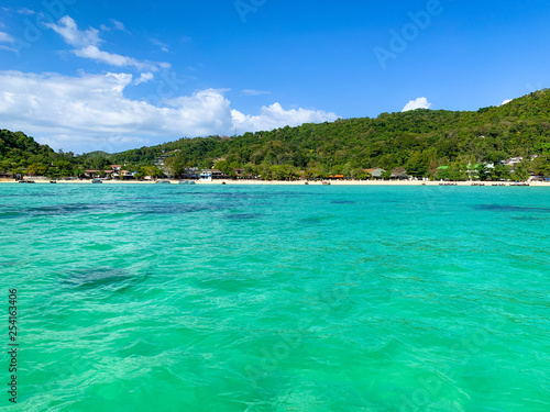 Phi Phi don island Thailand  beautiful tropical beach  turquoise water