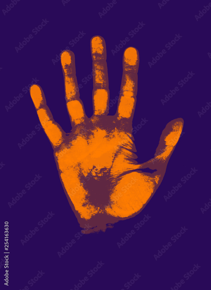 human hand print silhouette human hand print silhouette