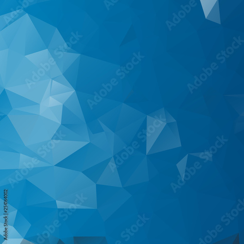 Blue Light polygonal illustration, which consist of triangles. Geometric background in Origami style with gradient. Triangular design for your business.