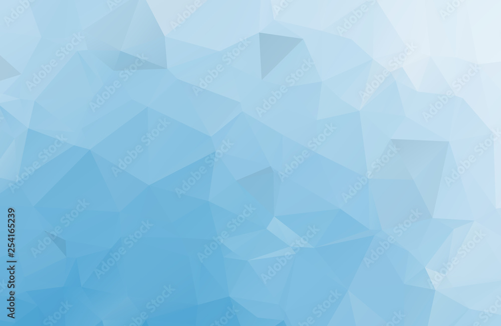 Light blue polygonal background. Creative geometric illustration in Origami style with gradient. The template can be used as a background for cell phones.