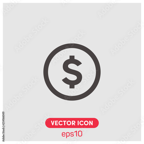 Perfect money icon vector illustration. Dollar symbol vector. Payment system. Coins and Dollar cent sign isolated on white background.