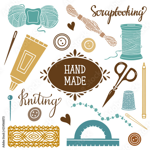Arts and crafts hand drawn tools