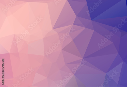 abstract background consisting of pink  blue  orange triangles  vector illustration