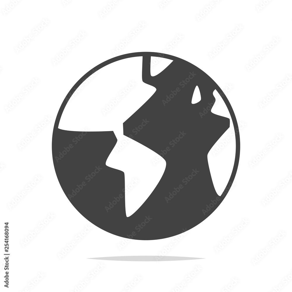 Planet earth icon vector isolated Planet earth icon vector isolated
