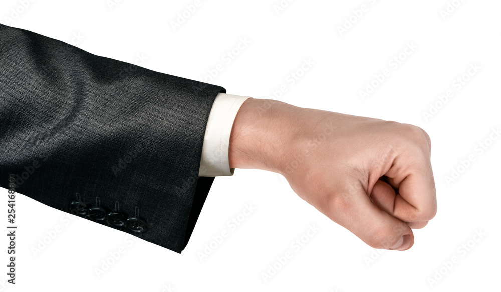 Male stretched fist isolated on white background Male stretched fist isolated on white background