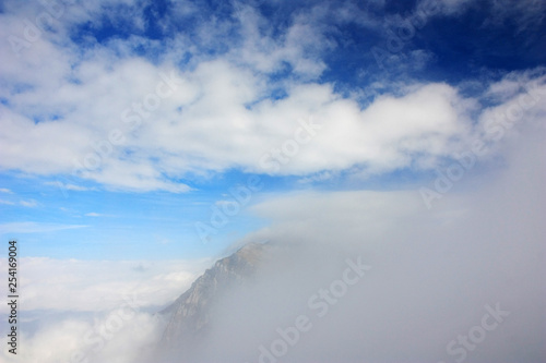 Clouds in the mountains