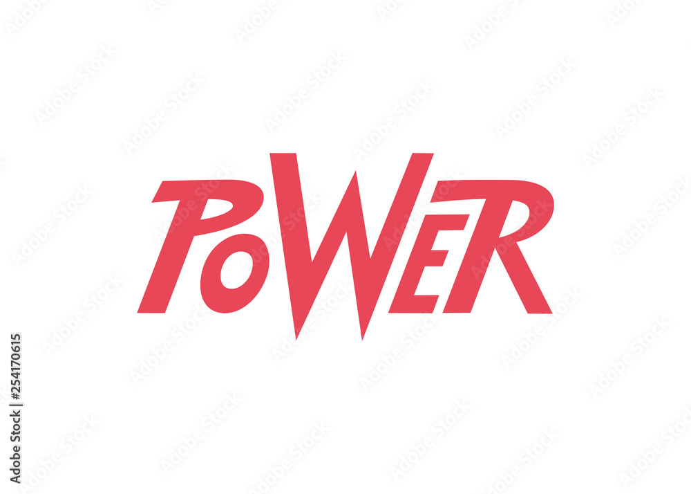 Power vector lettering. Text label. Typography design Power vector lettering. Text label. Typography design