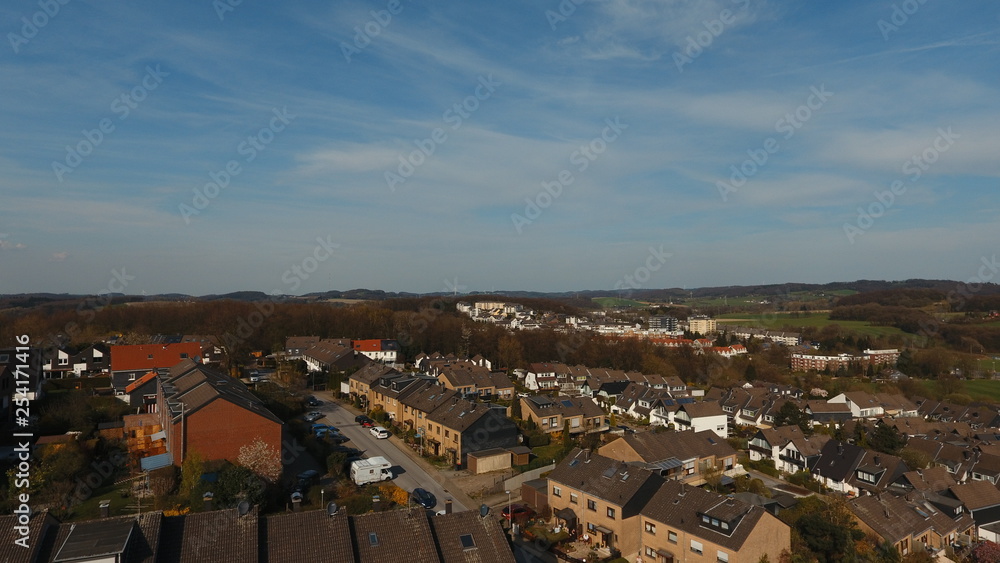 Obraz premium Blick über Wohnsiedlung