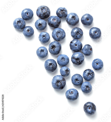 blueberries isolated on white background