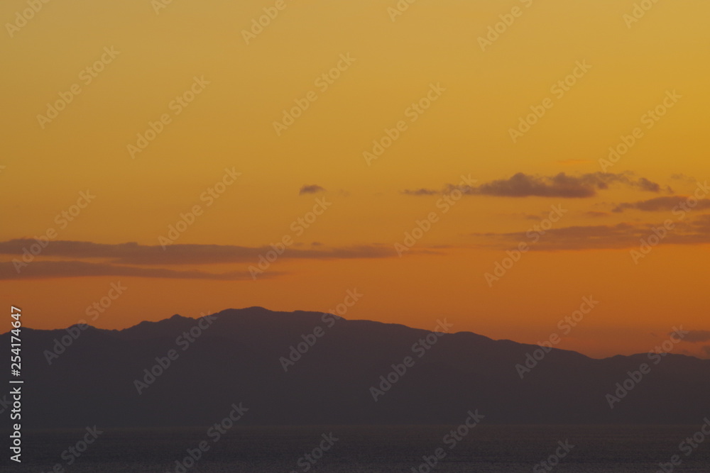 Fototapeta premium 日本 海 朝焼け 静岡