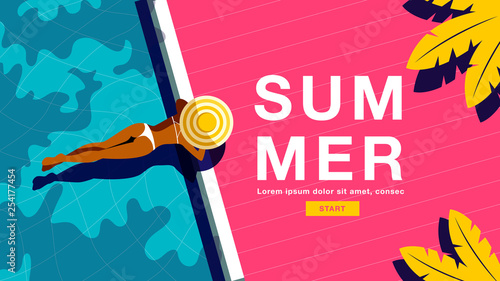 Summer Holiday, Poster , Banner, sunshine ,Vector Illustration.