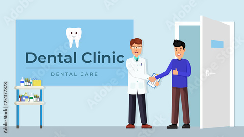 Doctor and patient handshake